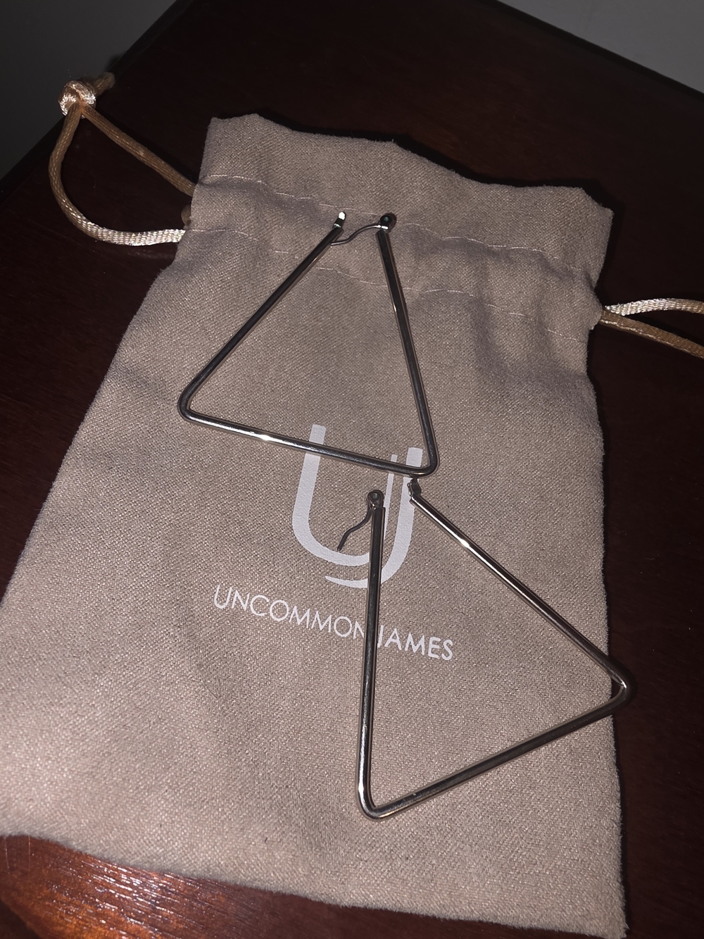Uncommon James Silver-Tone Open Triangle Hoop Earrings
